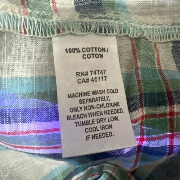 Natural Reflections Plaid Top Size M - Picture 3 of 3